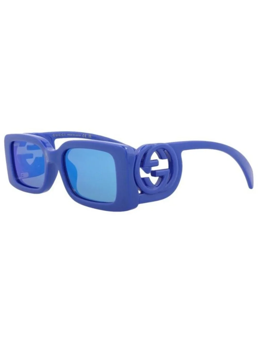 New Gucci Womens Square/Rectangle Blue Blue Blue Fashion Designer Sunglasses
